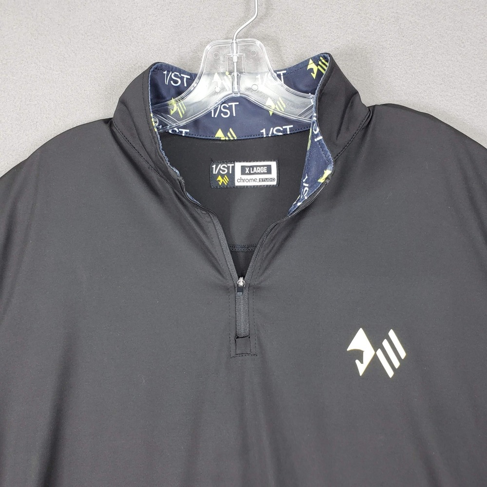 1/ST Chrome‎ Studio 1/4 Zip Pullover Mens XL Black Preakness Stakes Pimlico Logo - Picture 2 of 7